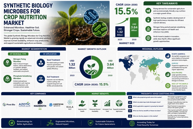 Synthetic Biology Microbes for Crop Nutrition Market - Growth, Share, Opportunities & Competitive Analysis, 2026 - 2034 Synthetic Biology Microbes for Crop Nutrition Market - Growth, Share, Opportunities & Competitive Analysis, 2026 - 2034